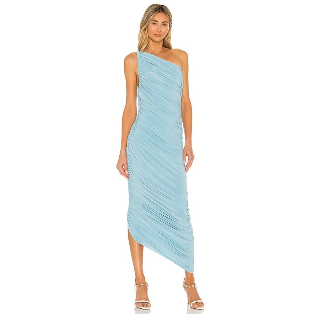 Norma Kamali Diana Gown in Powder Blue Size Large x Revolve